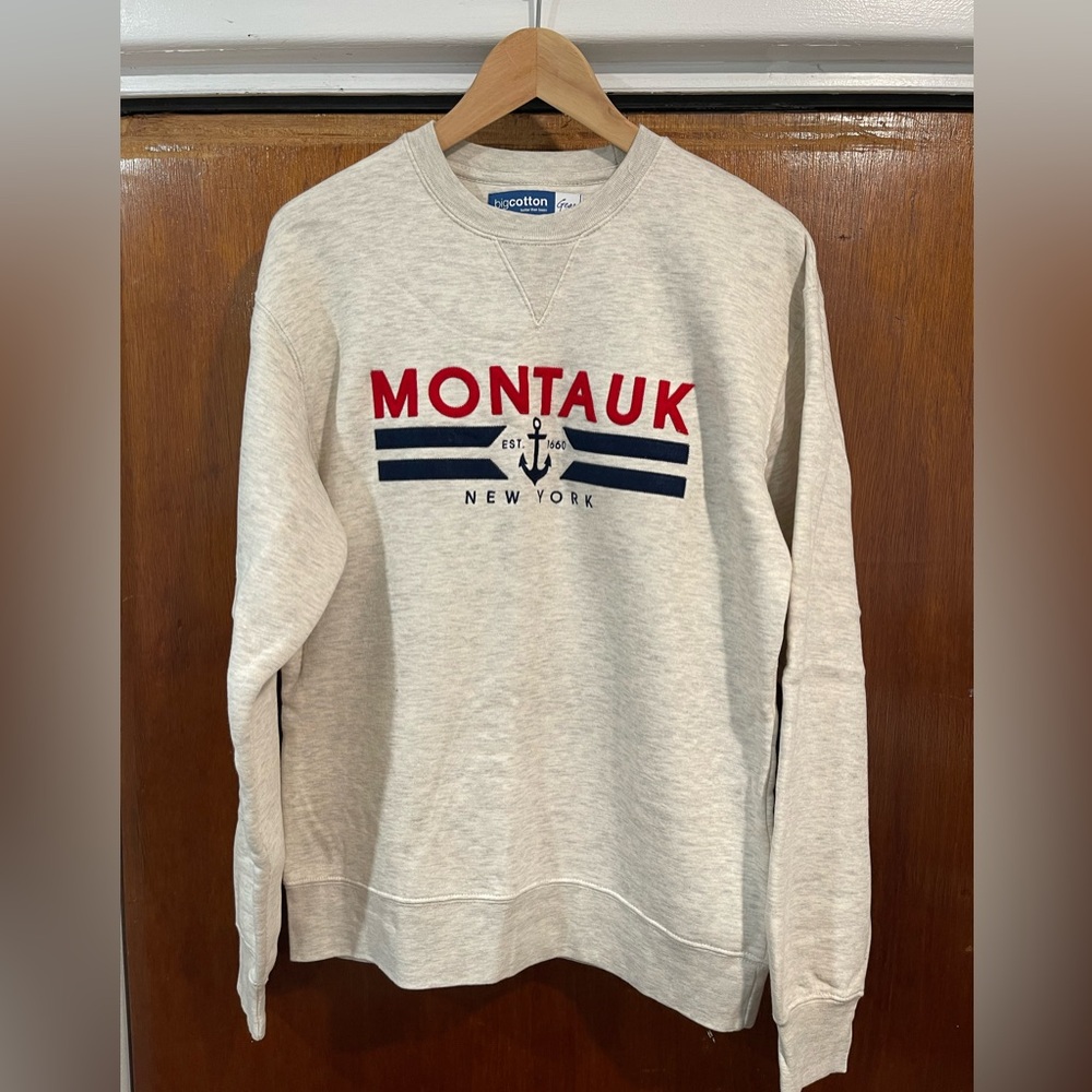 Montauk Off White Crew Neck Sweatshirt